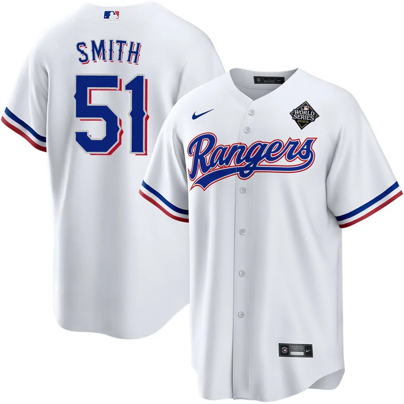 Texas Rangers Jersey 2023 World Series Stitched Baseball - Red - Image 4