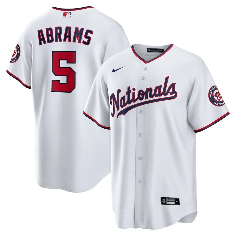 CJ Abrams 5 Washington Nationals Jersey Home - White