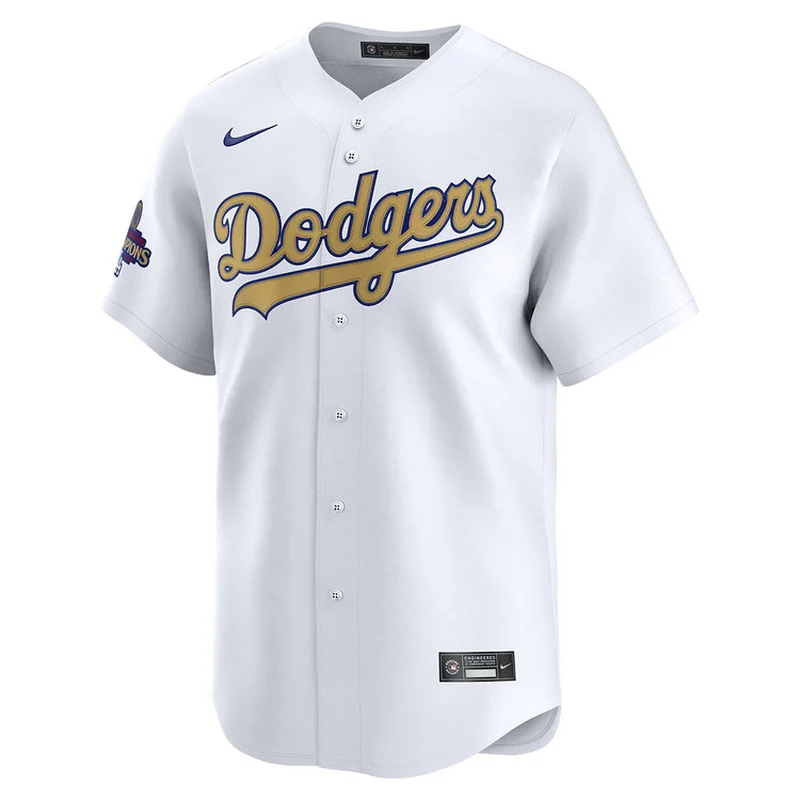 Los Angeles Dodgers Jersey 2024 Jackie Robinson Patch Custom - White - Image 4