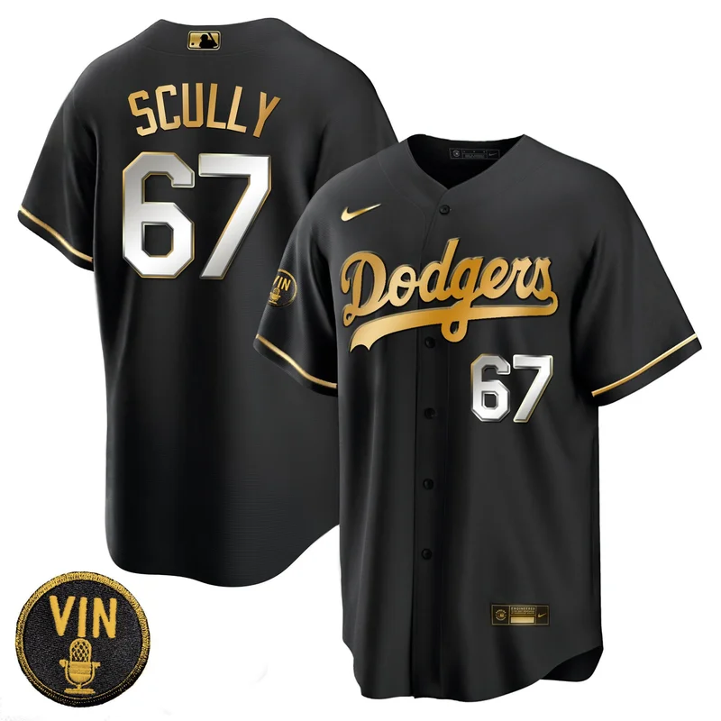 Vin Scully 67 Los Angeles Dodgers Jersey Mexico California Map Baseball - Alternate - Image 5