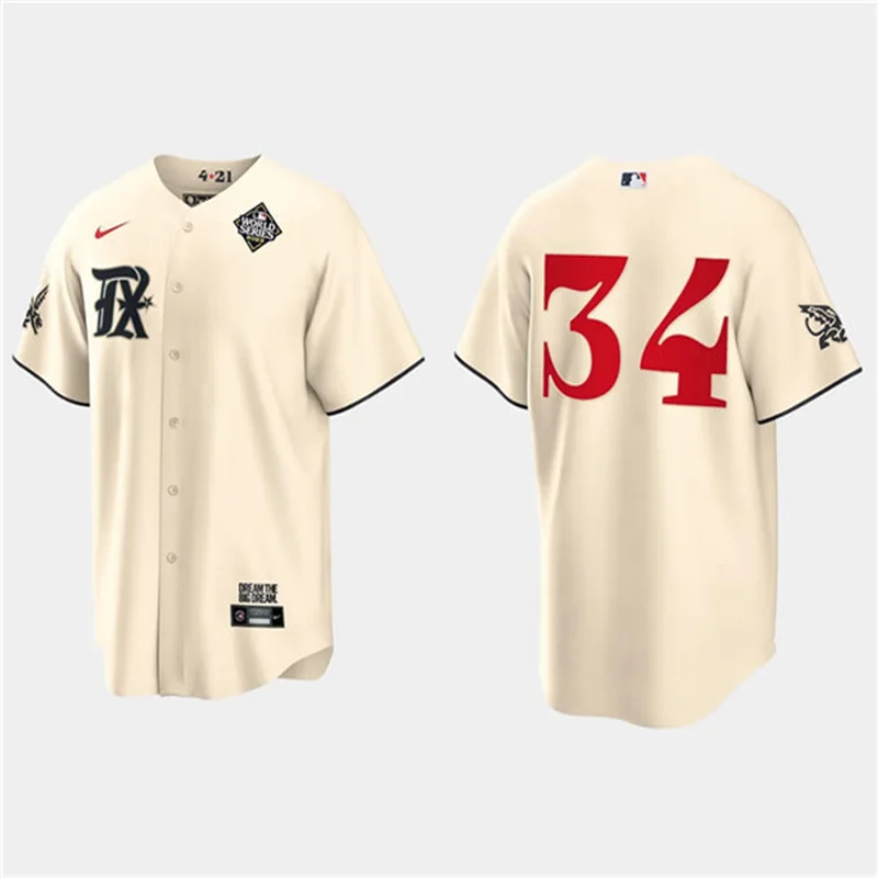 Nathaniel Lowe 30 Texas Rangers Jersey 2023 World Series & Texas State Patch - Red - Image 5