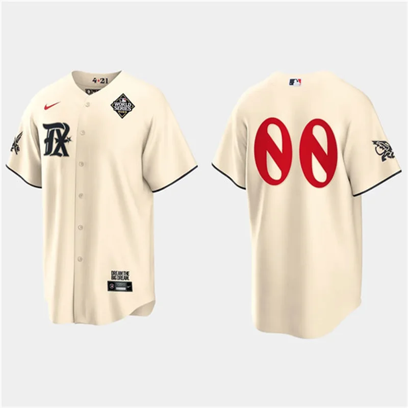 Texas Rangers Jersey 2023 World Series & Texas State Patch Custom - White Gold - Image 3