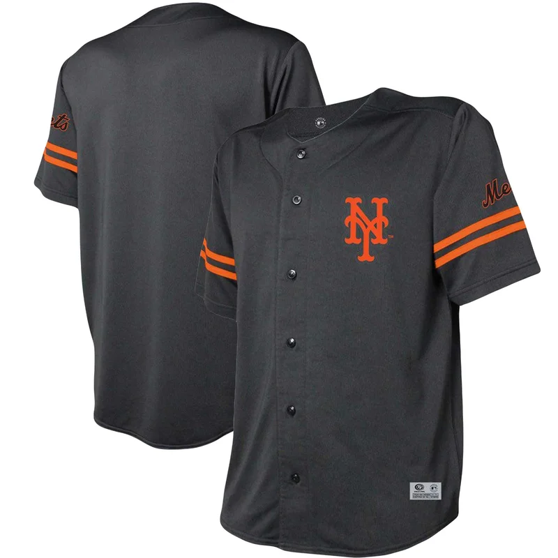 New York Mets Jersey Stitches Team Fashion - Black