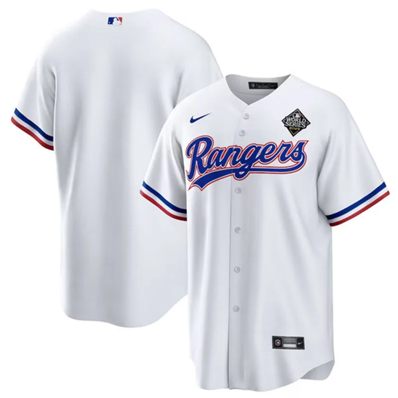 Texas Rangers Jersey 2023 World Series Stitched Baseball - White
