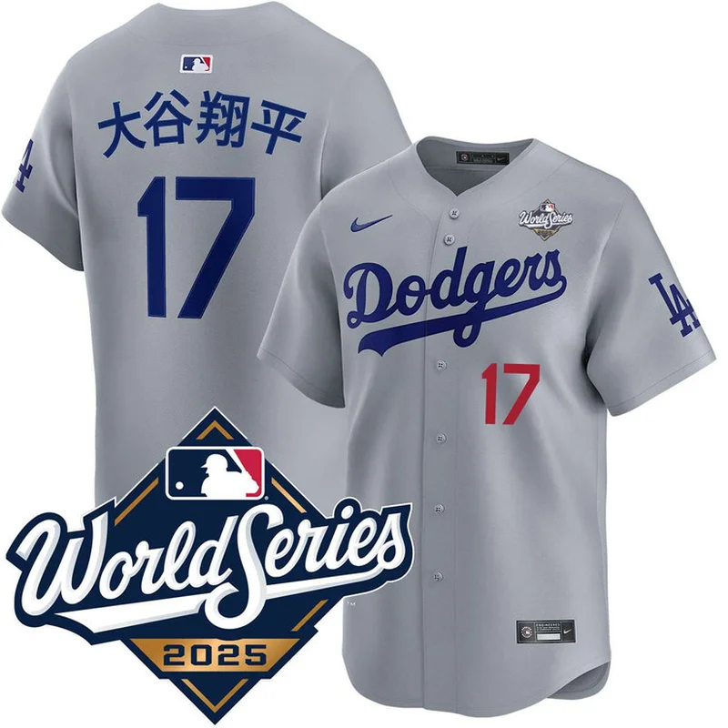 Shohei Ohtani Kanji Los Angeles Dodgers Jersey Alternate Road Limited 2025 World Series