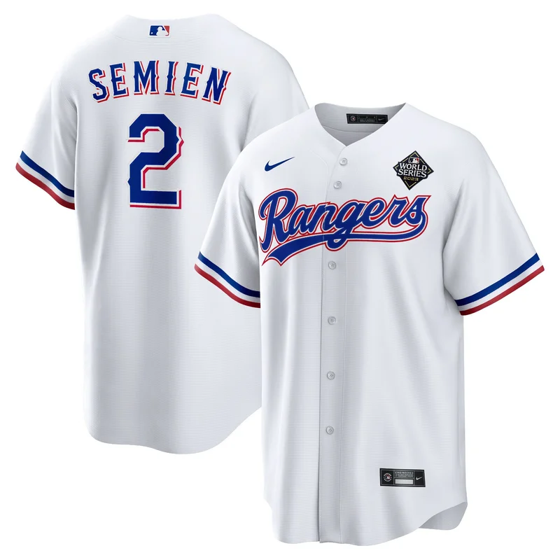 Josh Sborz 66 Texas Rangers Jersey 2023 World Series Stitched Baseball - White - Image 5