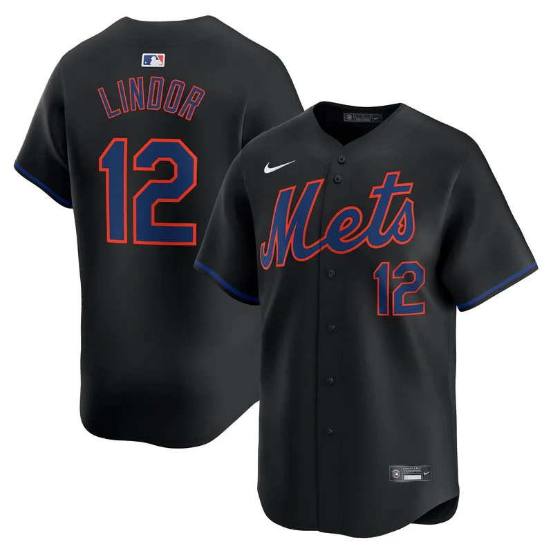 Francisco Lindor 12 New York Mets Jersey 2024 City Connect Limited - Graphite - Image 5