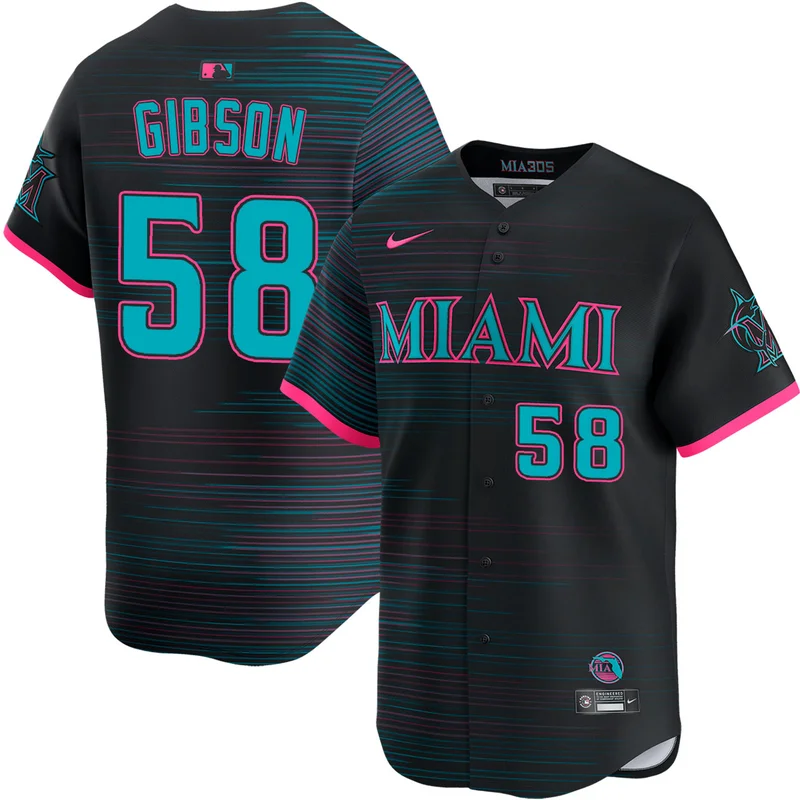 Cade Gibson Miami Marlins Jersey City Connect 2.0 Limited
