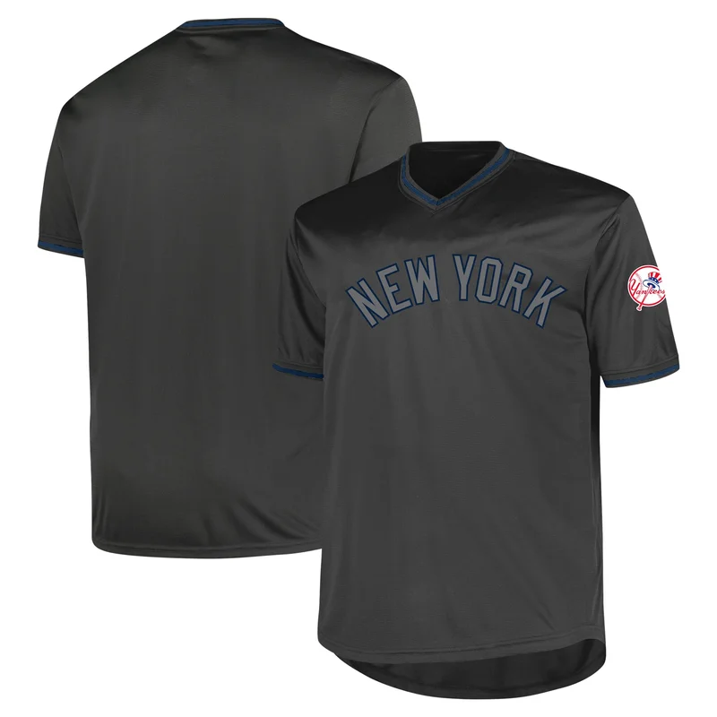 New York Yankees Jersey Profile Big & Tall Pop Fashion - Charcoal