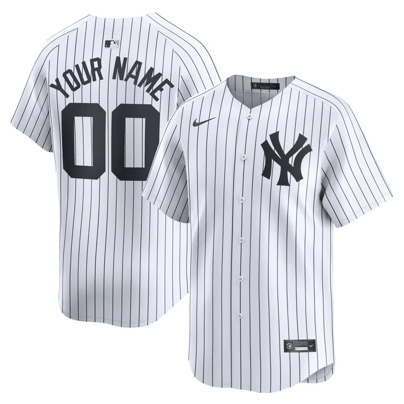 New York Yankees Jersey Home Limited Custom - White