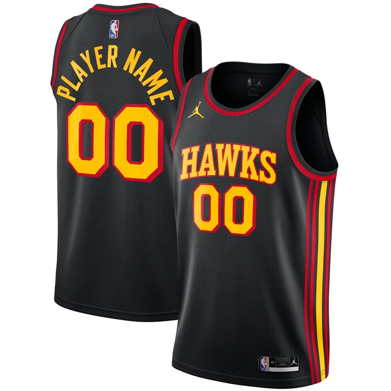 Atlanta Hawks Jersey Jordan Brand Swingman Custom - Statement Edition - Black