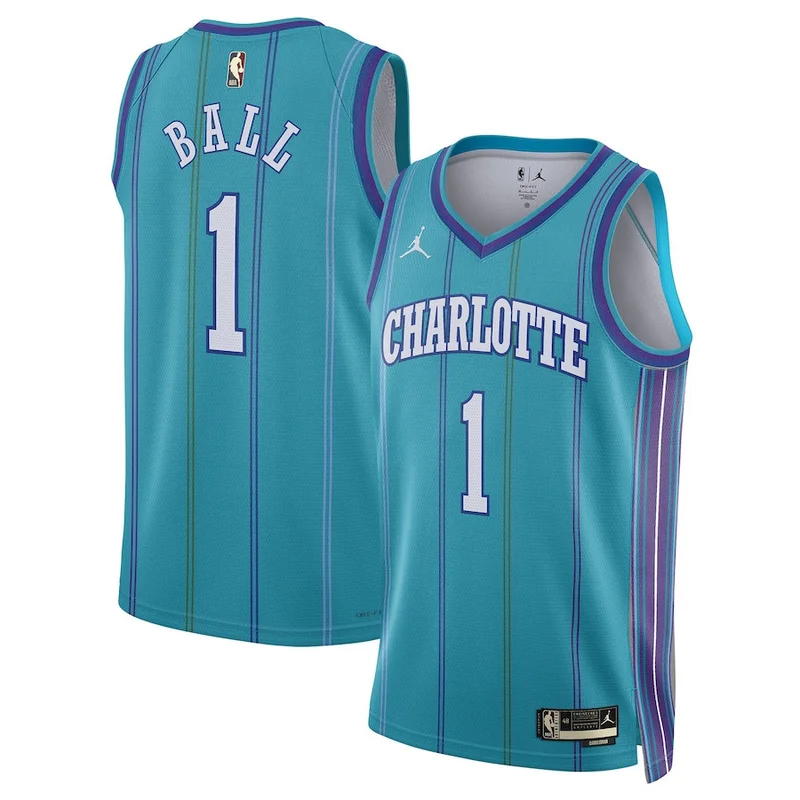 Terry Rozier III 3 Charlotte Hornets Jersey 2023/24 City Edition Swingman - Teal - Image 4