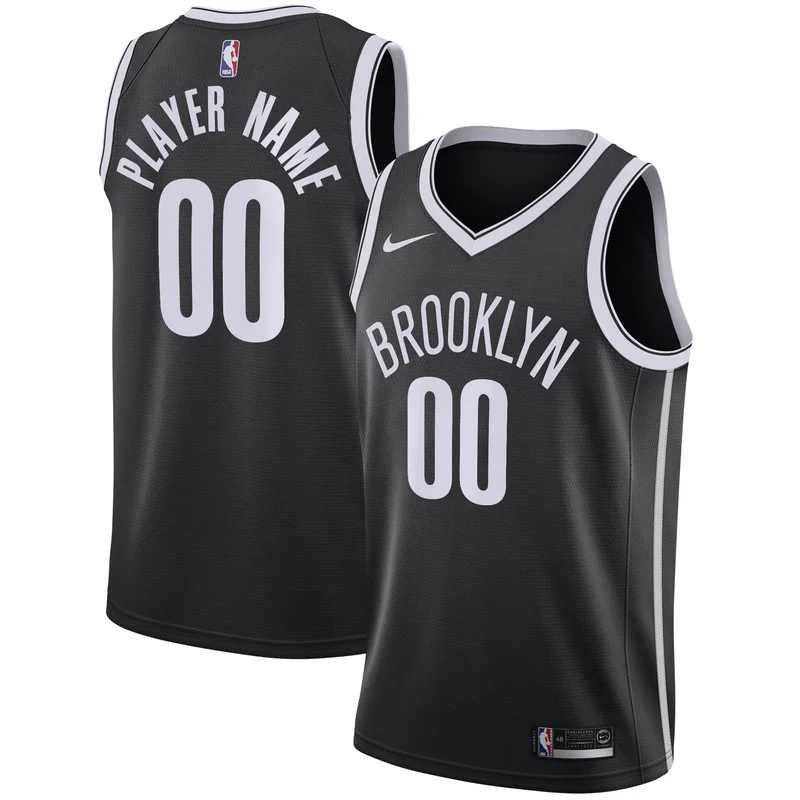 Brooklyn Nets Jersey 2020 21 Swingman Custom - Icon Edition - Black