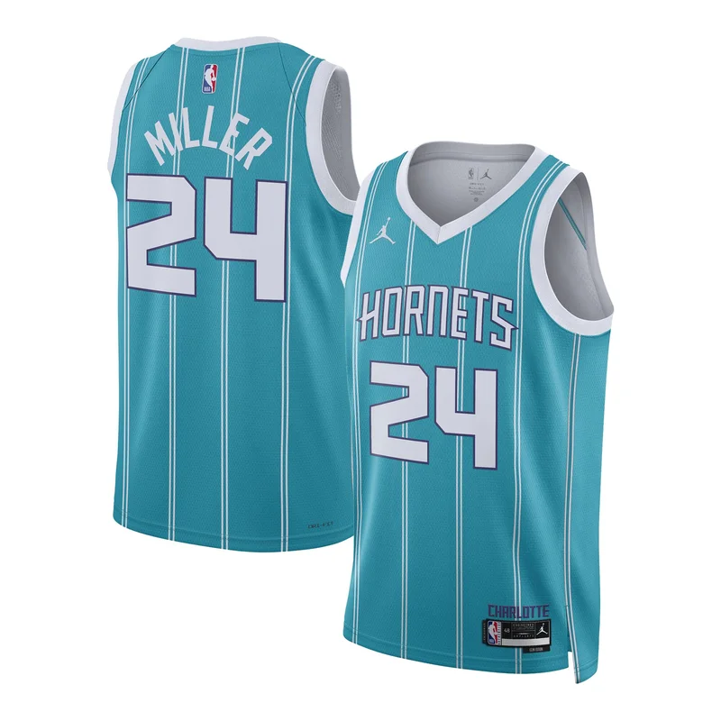 Brandon Miller Charlotte Hornets Jersey Unisex NBA Draft Swingman - Icon Edition - Teal