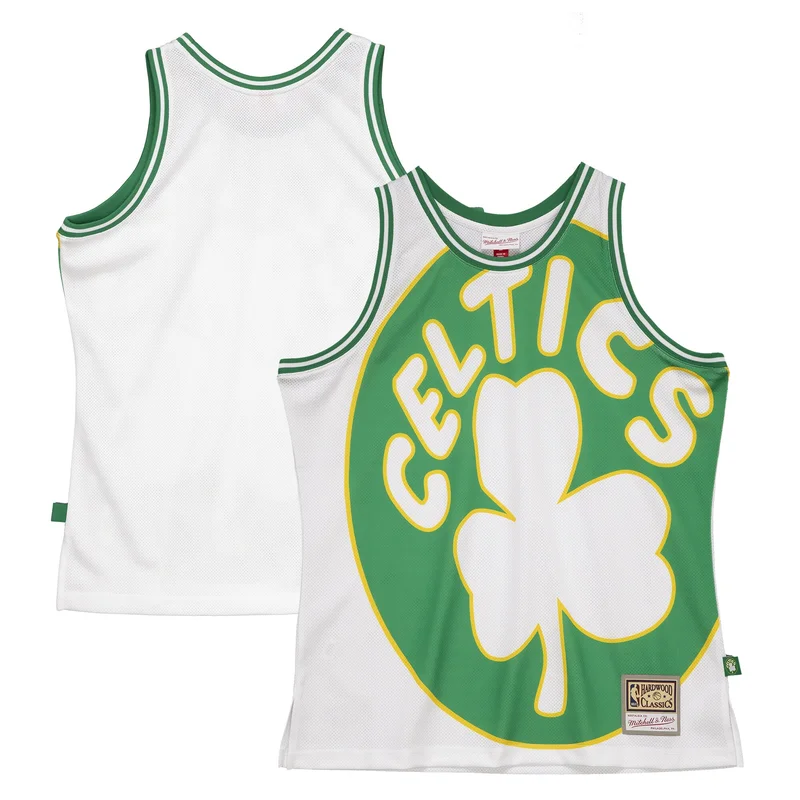 Boston Celtics Jersey Hardwood Classics Blown Out Fashion - White