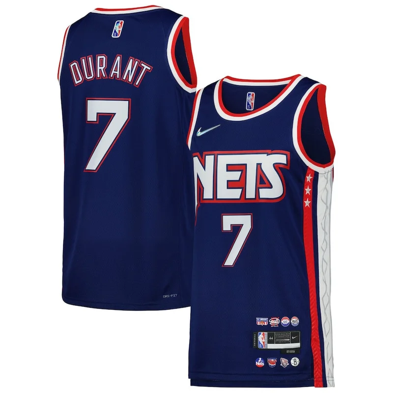 Kevin Durant 7 Brooklyn Nets Jersey Swingman - City Edition - Blue