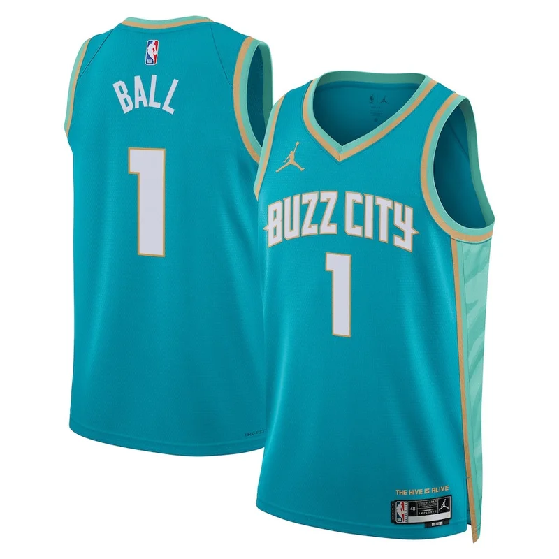 Gordon Hayward Charlotte Hornets Jersey Fastbreak - City Edition - Black - Image 3