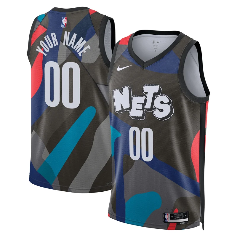 Brooklyn Nets Jersey Unisex 2022 23 Swingman Custom - City Edition - White - Image 2