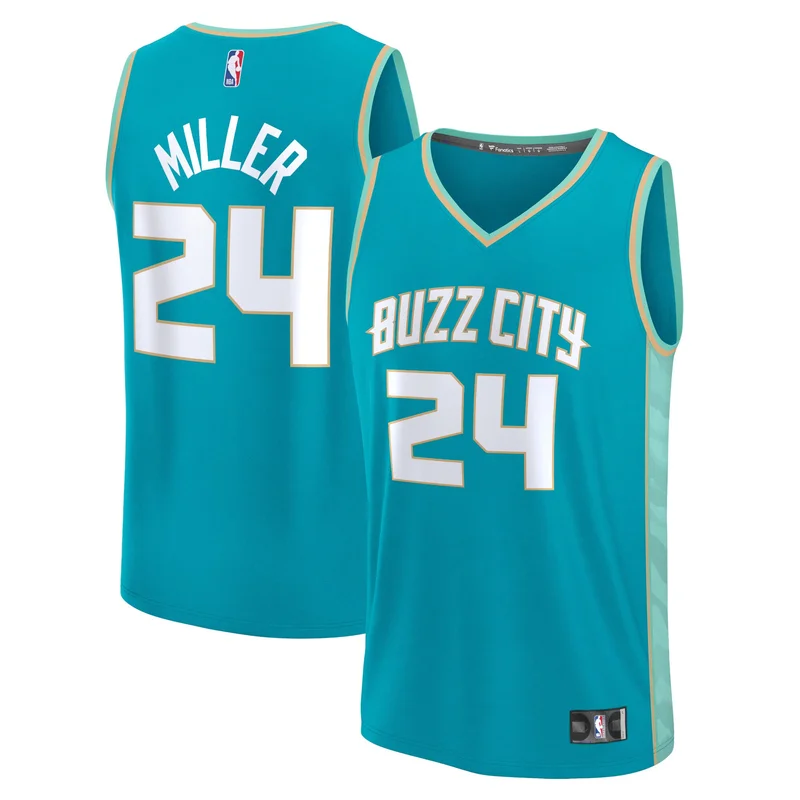 Brandon Miller Charlotte Hornets Jersey Unisex NBA Draft Swingman - Icon Edition - Teal - Image 3