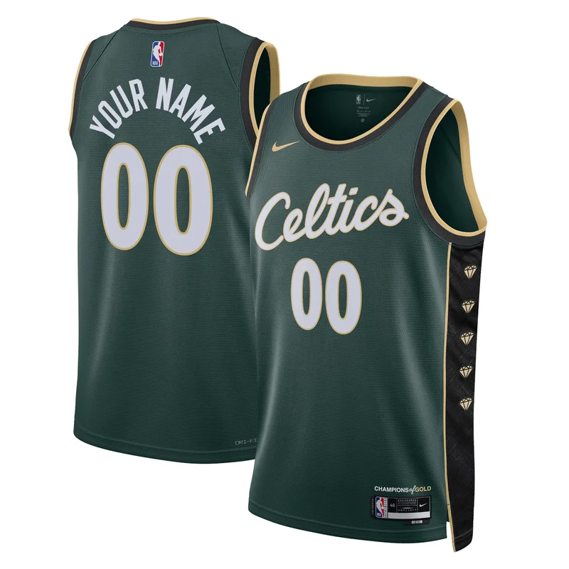 Boston Celtics Jersey Unisex 2022 23 Swingman Custom - City Edition - Kelly Green