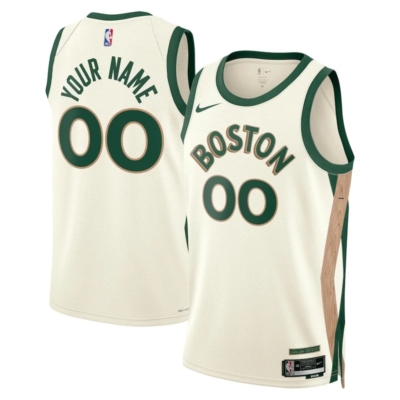 Boston Celtics Jersey Unisex 2022 23 Swingman Custom - City Edition - Kelly Green - Image 3
