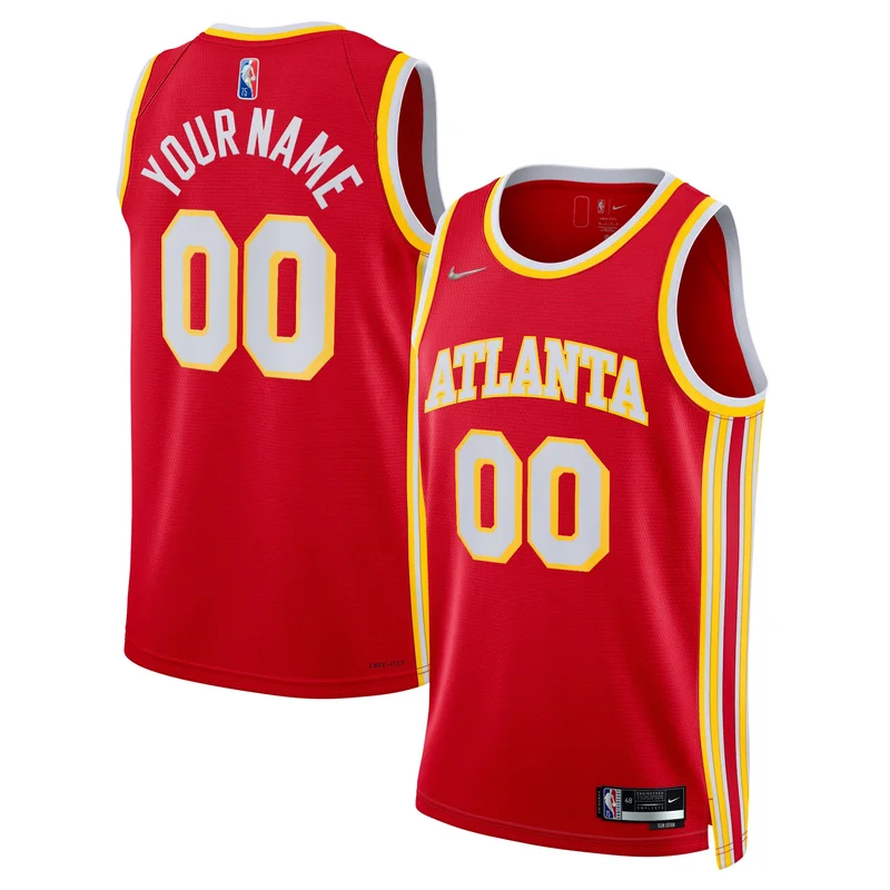 AJ Griffin Atlanta Hawks Jersey Fast Break Player - Icon Edition - Red - Image 4