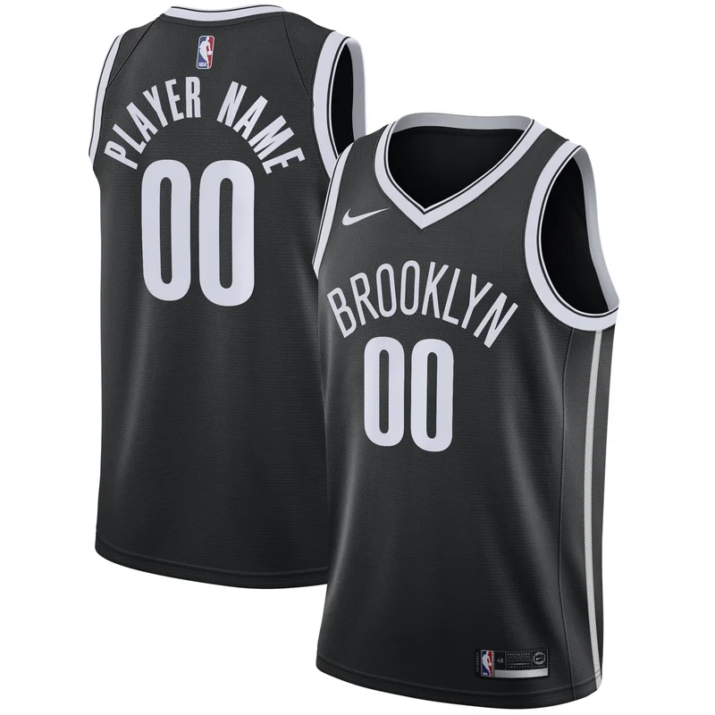 Brooklyn Nets Jersey 2020 21 Swingman Custom - Icon Edition - Black - Image 4