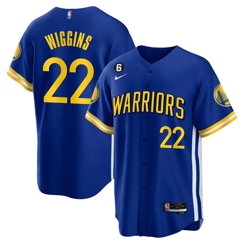 Andrew Wiggins 22 Golden State Warriors  JerseyBaseball - Royal