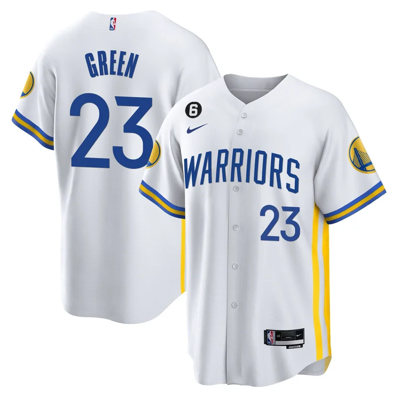 Draymond Green 23 Golden State Warriors JerseyBaseball - Black - Image 2