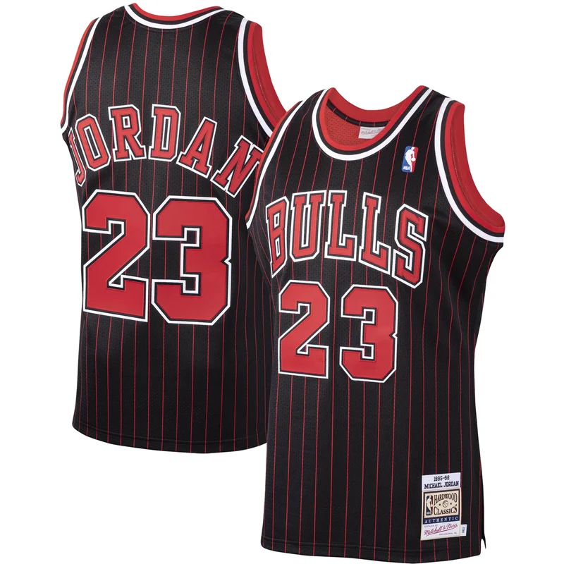 Michael Jordan Chicago Bulls Jersey 1995 96 Hardwood Classics - Black