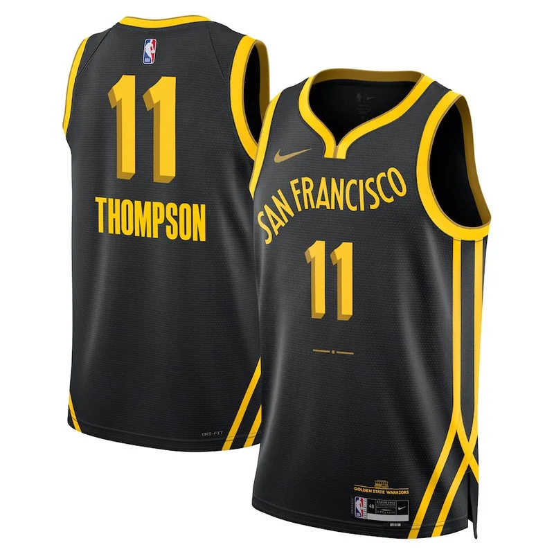 Klay Thompson 11 Golden State Warriors  Jersey2023/24 City Edition Swingman - Black