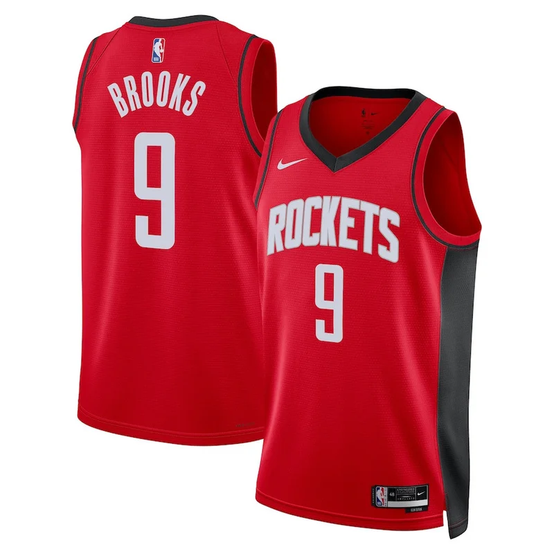 Dillon Brooks 9 Houston Rockets Jersey 2023/24 Icon Edition Swingman - Red