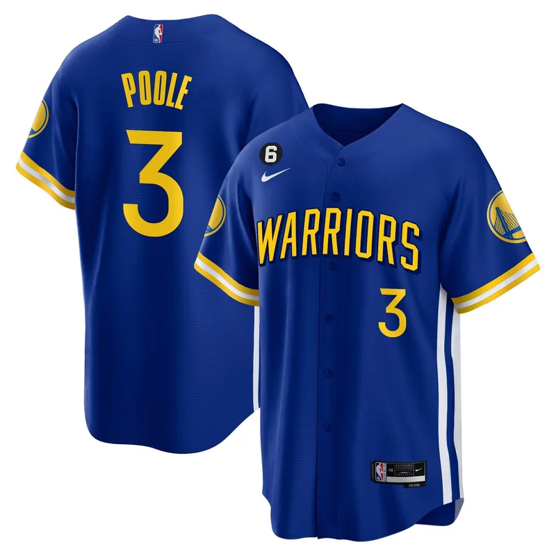 Jordan Poole 3 Golden State Warriors  JerseyBaseball - Royal