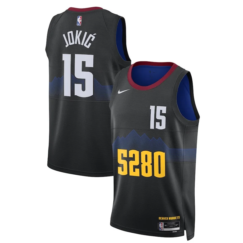 Nikola Jokic 15 Denver Nuggets Jersey 2023/24 Swingman - Black - City Edition
