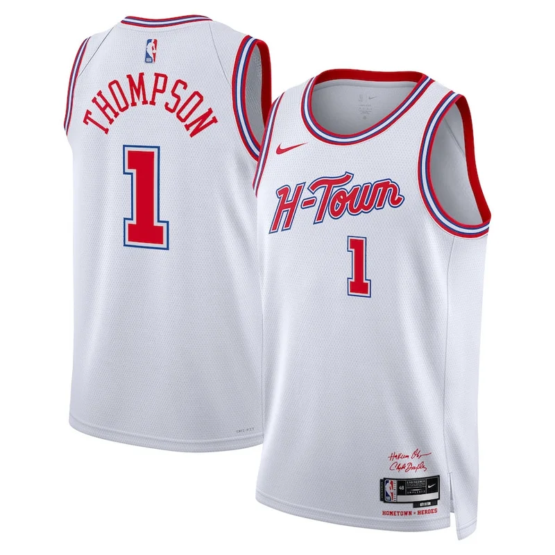 AThompson 1 Houston Rockets Jersey 2023/24 City Edition Swingman - White