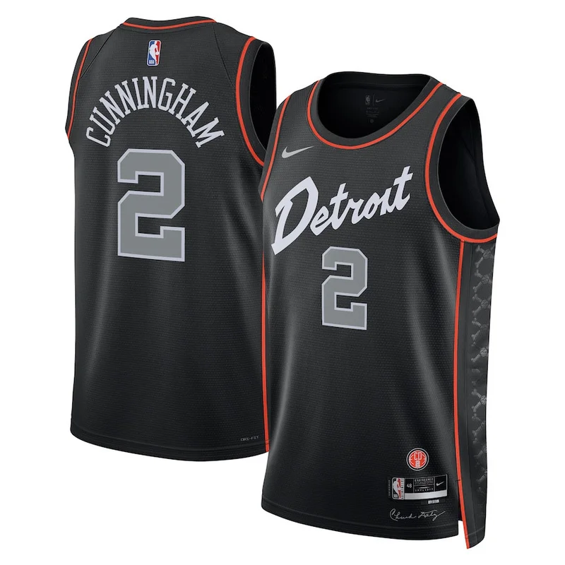 Cade Cunningham 2 Detroit Pistons Jersey 2023/24 City Edition Swingman - Black