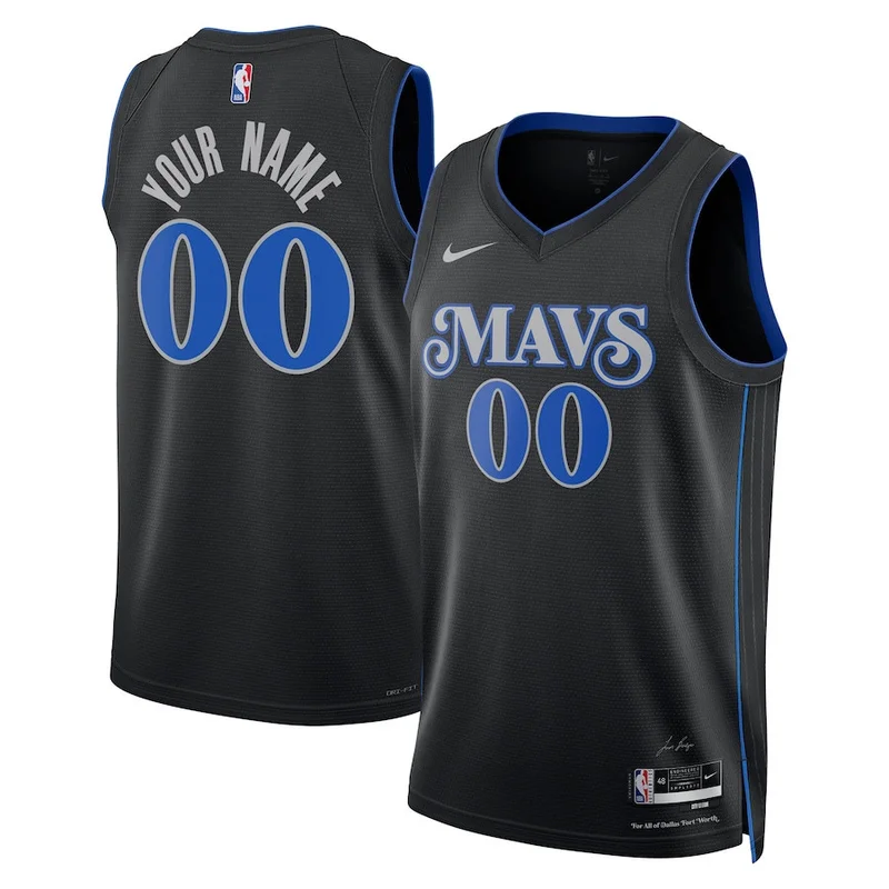 Dallas Mavericks Jersey 2023/24 City Edition Swingman Custom - Black