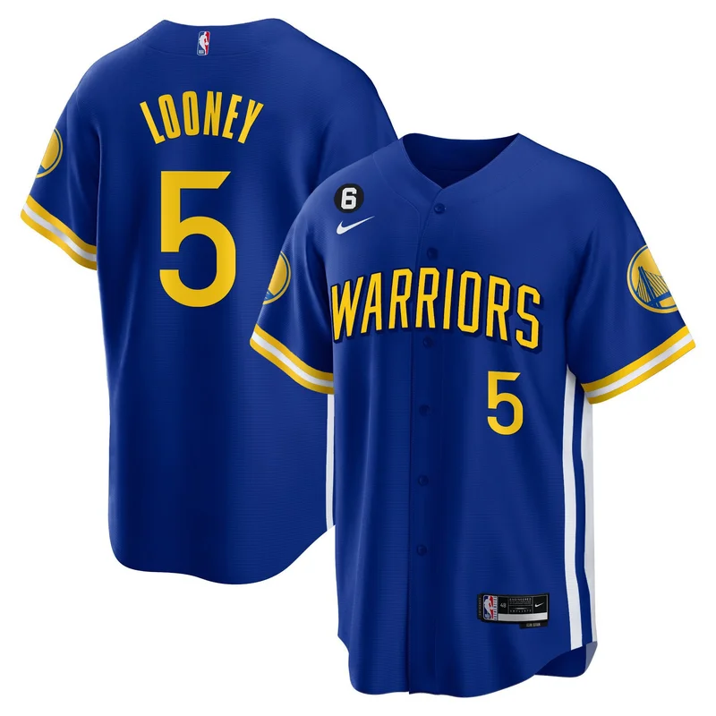 Golden State Warriors JerseyBaseball - Royal - Image 4