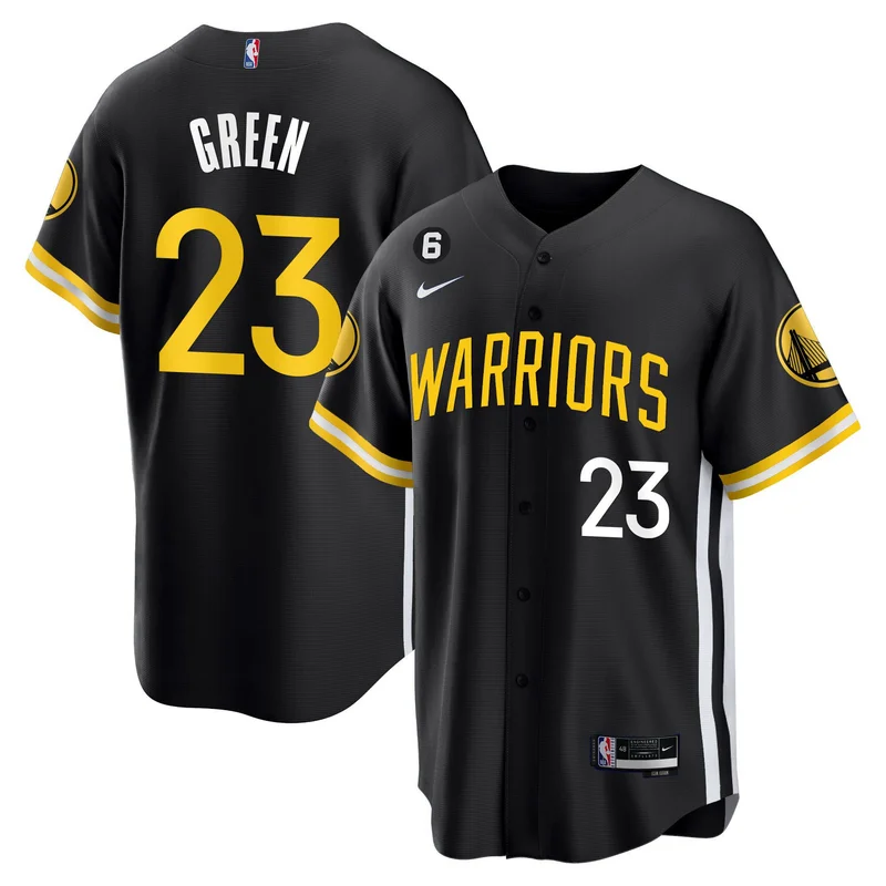 Draymond Green 23 Golden State Warriors  JerseyBaseball - Black