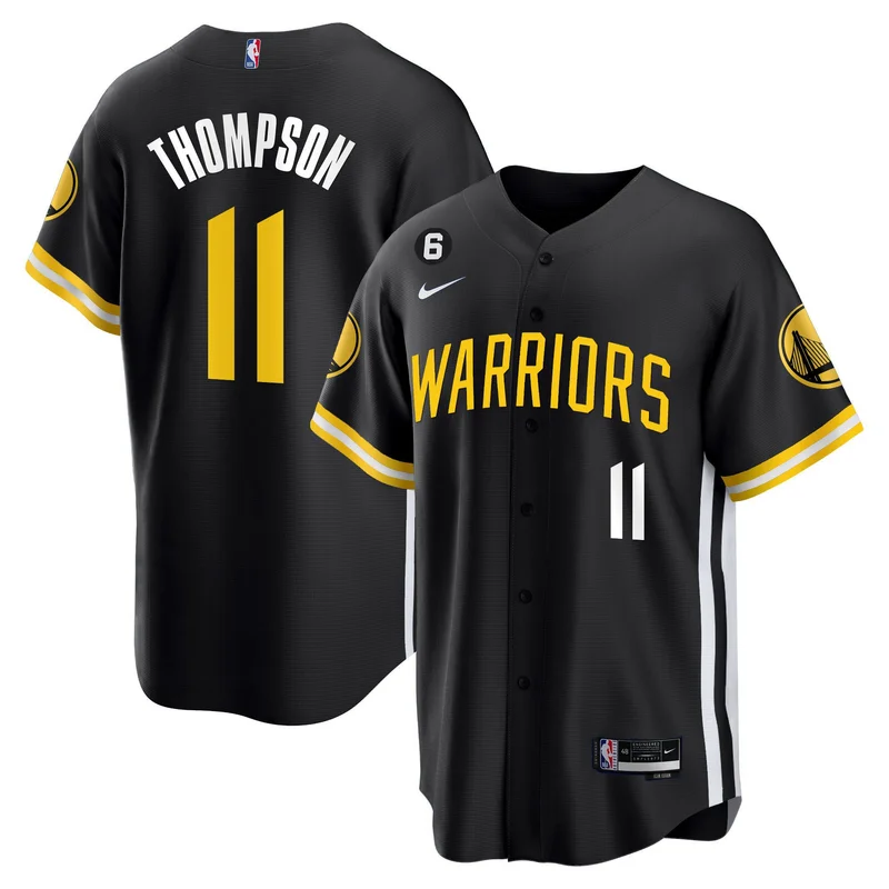 Klay Thompson 11 Golden State Warriors Jersey2023/24 City Edition Swingman - Black - Image 2