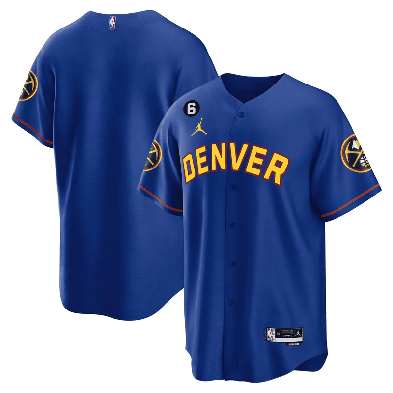 Aaron Gordon 50 Denver Nuggets Jersey Baseball - Blue - Image 4
