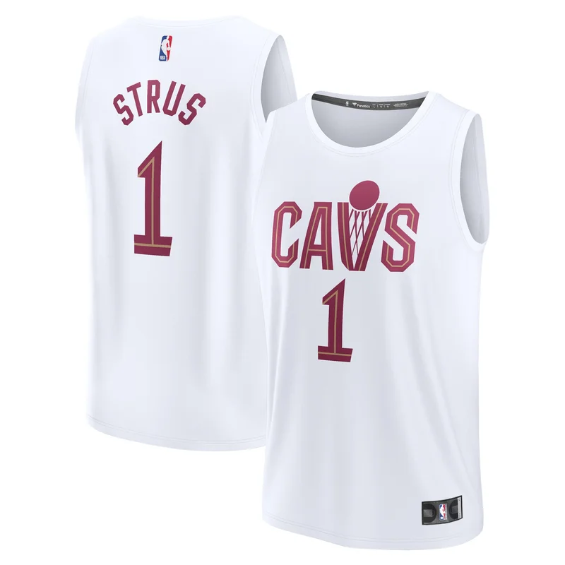 Max Strus Cleveland Cavaliers Jersey Fast Break Player - Association Edition - White