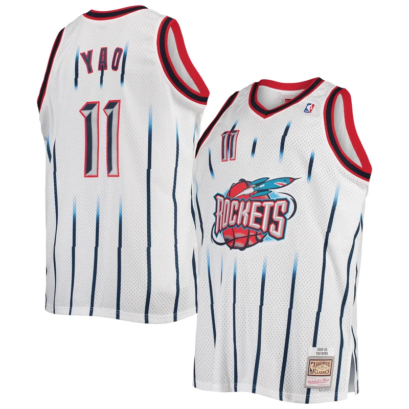 Ming Houston Rockets Jersey 2002 03 Hardwood Classics NBA 75th Anniversary Diamond Swingman - Image 3