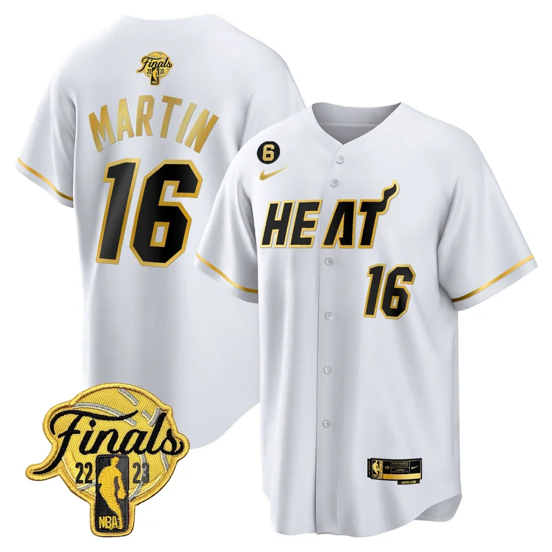 Bam Adebayo 13 Miami Heat Jersey 2023 Finals Baseball - Association - Image 2