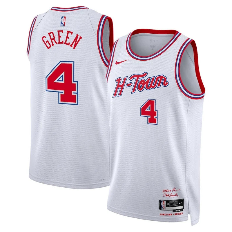Yao Ming Houston Rockets Jersey Hardwood Classics 2004 05 Split Swingman - Navy Red - Image 3
