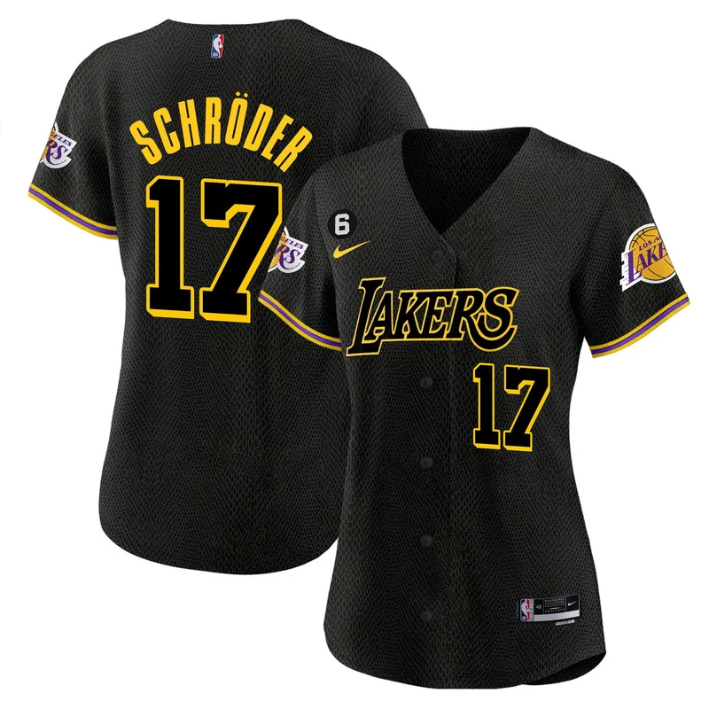 LeBron James 6 Los Angeles Lakers Jersey Baseball - Purple - Image 2