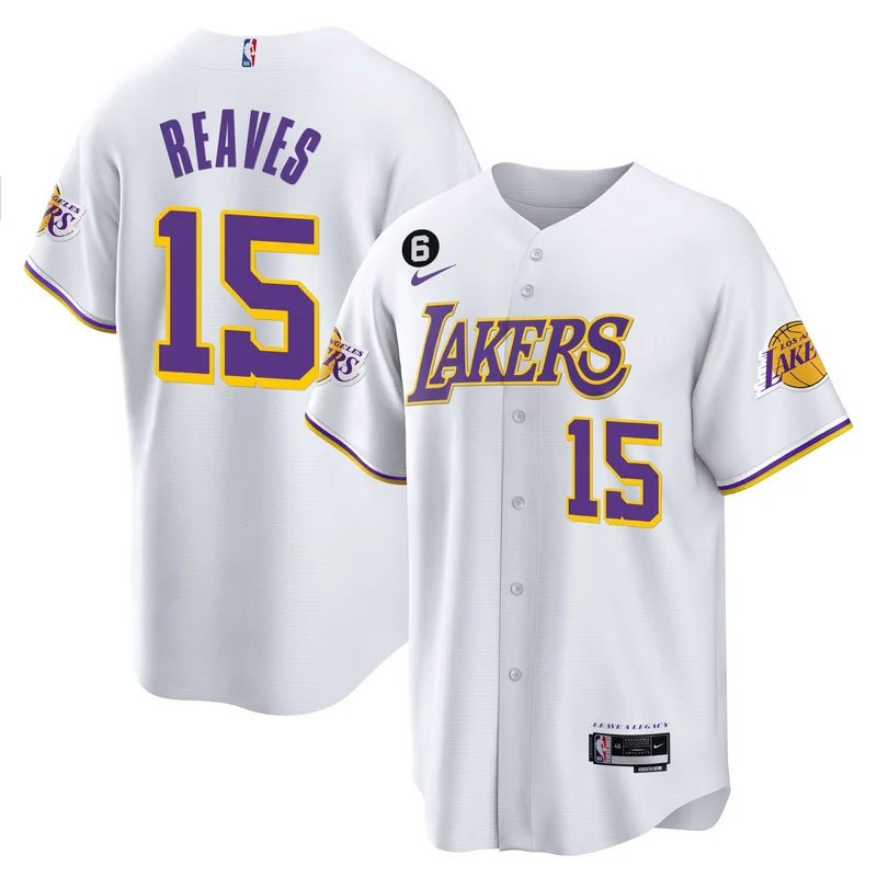 Anthony Davis 3 Los Angeles Lakers Jersey Baseball - White - Image 3