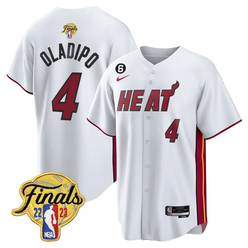 Victor Oladipo 4 Miami Heat Jersey 2023 Finals Baseball - Association