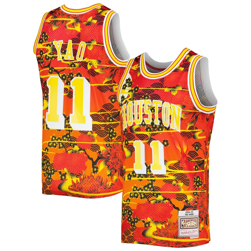 Ming Houston Rockets Jersey 2002 03 Hardwood Classics NBA 75th Anniversary Diamond Swingman - Image 5