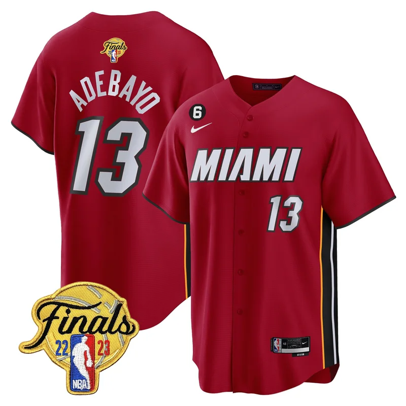 Bam Adebayo 13 Miami Heat Jersey Graffiti 2023 Finals Baseball - City White - Image 2
